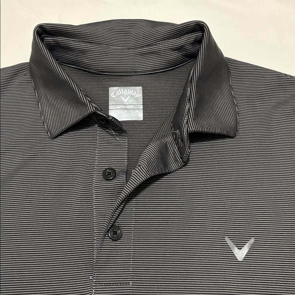 Callaway Charcoal Polo Shirt Opti-Dry GolfStyle Business Casual Athleisure
